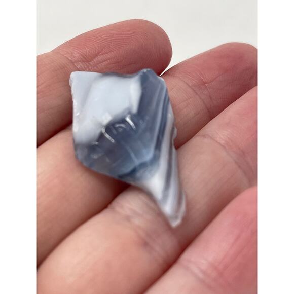 Federal Blue‎ and Milk Glass Multicolor Slag Swirl Glass Cullet #SM2381 - Picture 4 of 5